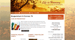 Desktop Screenshot of life-n-harmony.com